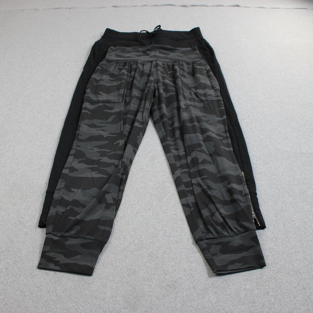 Athleta Pants Women Small Black Camo Salutation Jogger Lot Of 2 Gym Yoga Hike